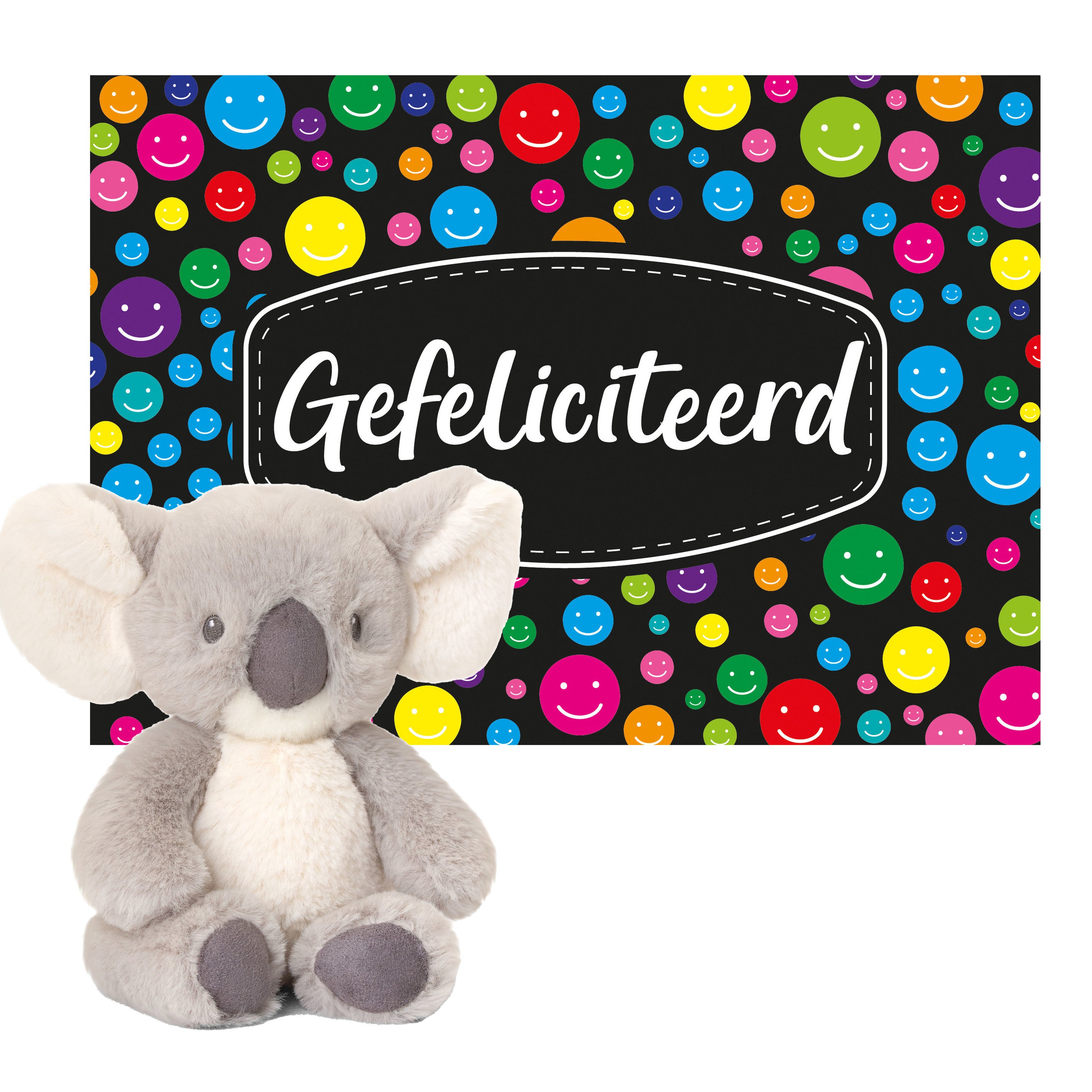 Keel Toys cadeaukaart gefeliciteerd - koala knuffel - 14 cm