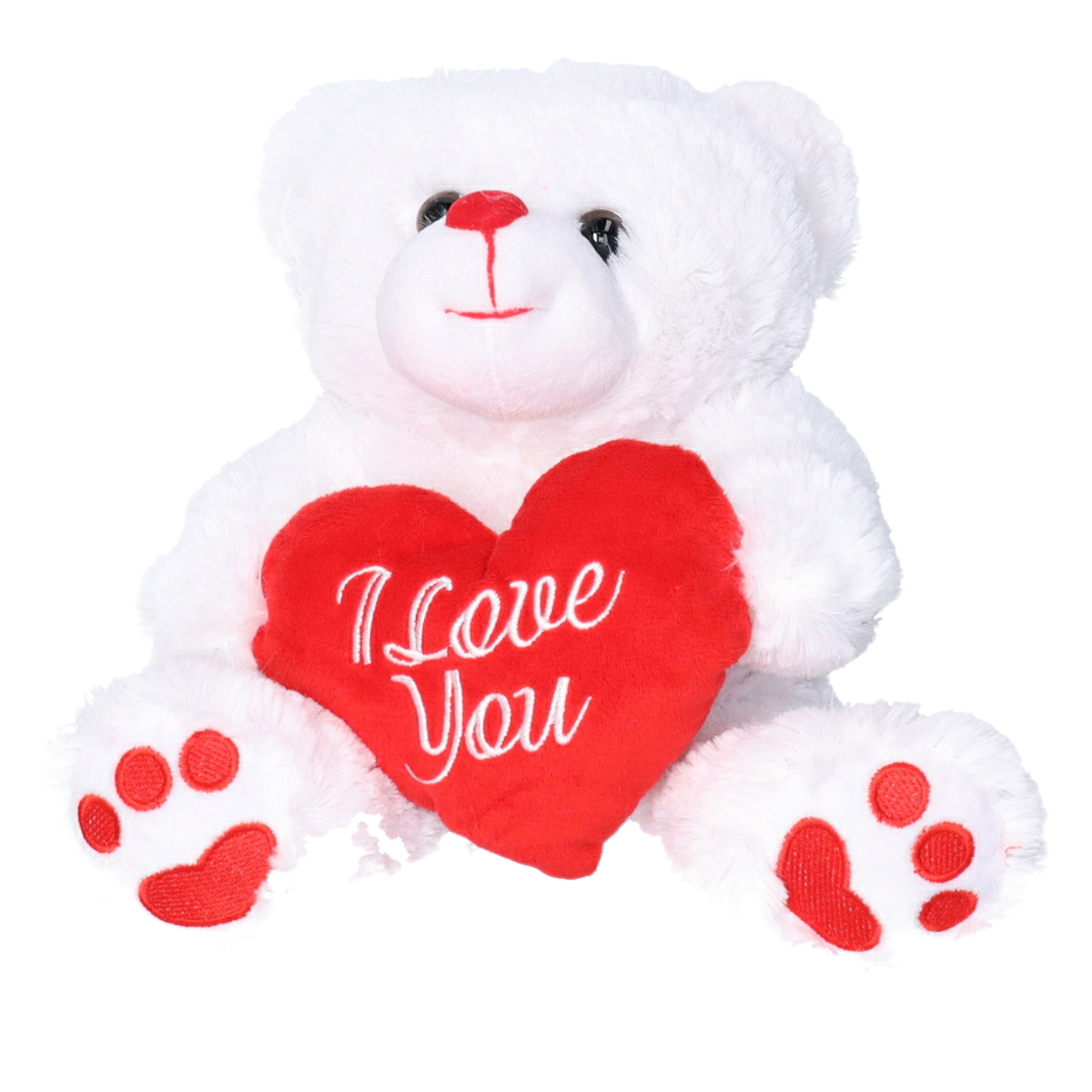 Knuffelbeer I Love You - pluche - hartje - 26 cm