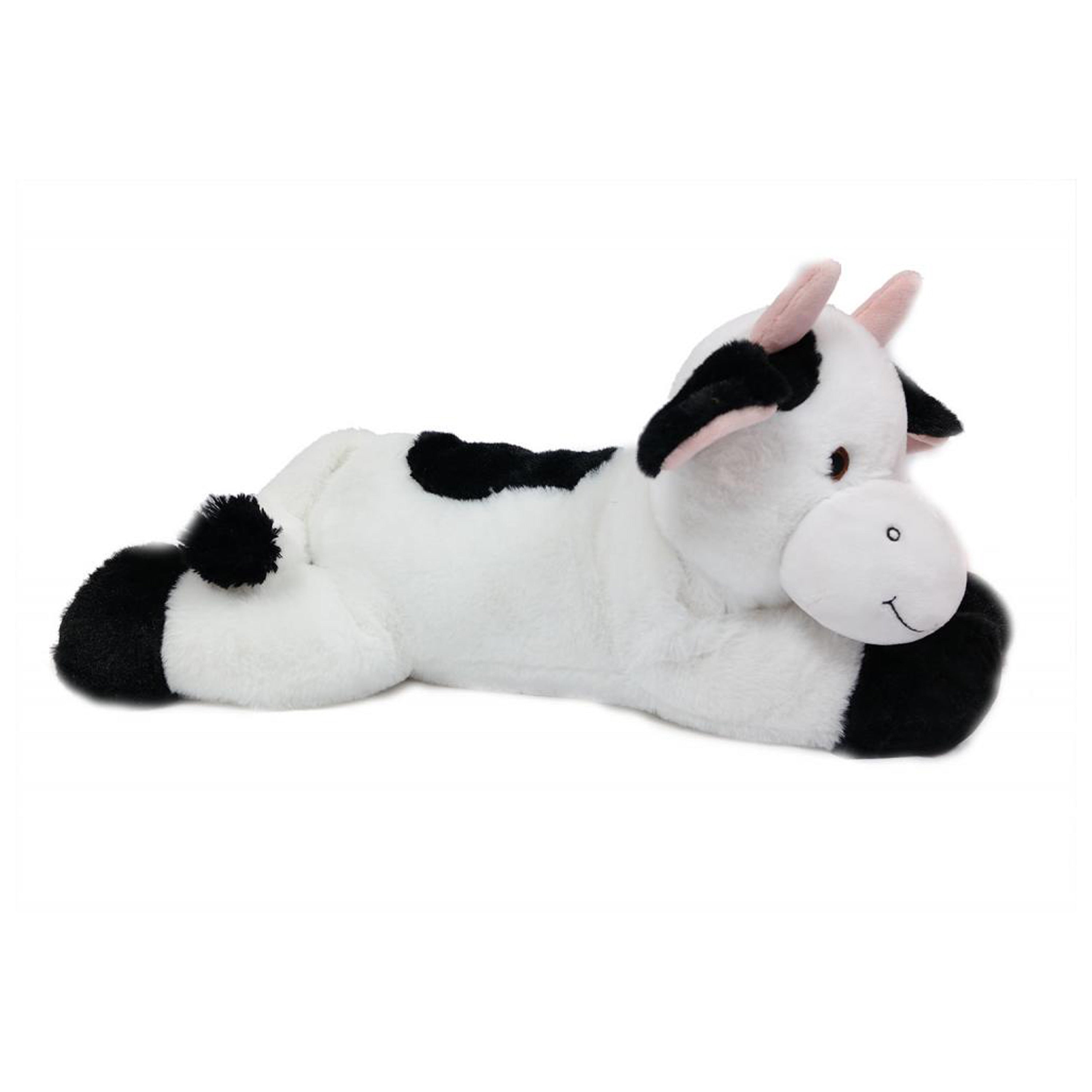 Koe knuffel - zachte pluche - wit/zwart - 50 cm