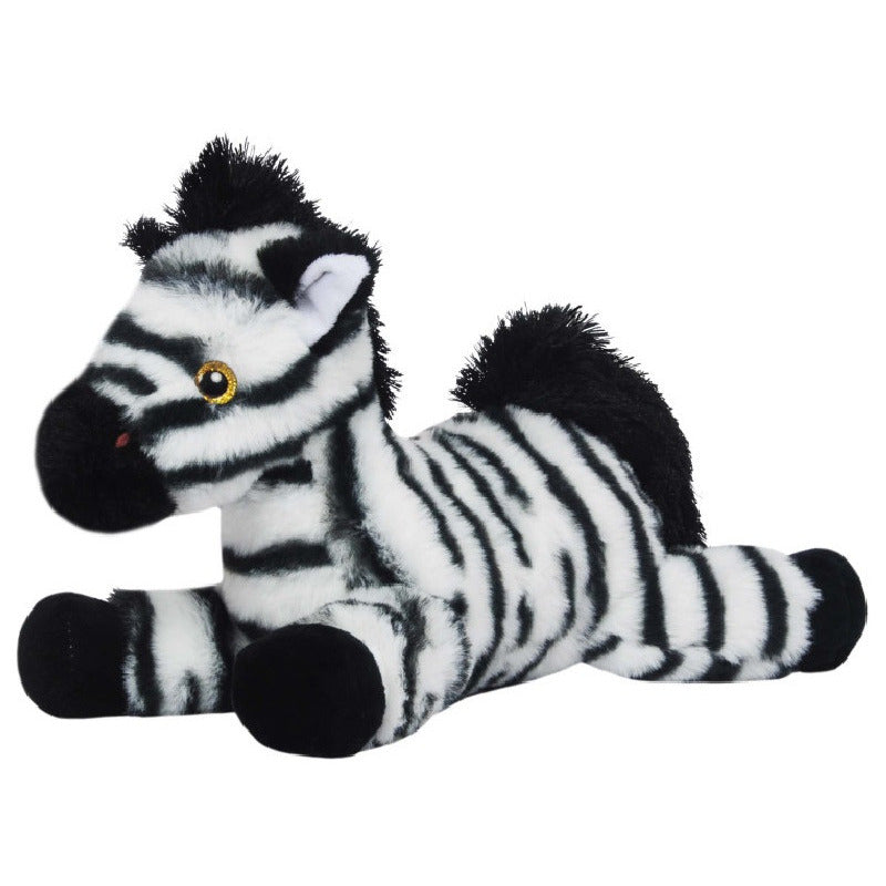 Zebra Zowie knuffel - pluche - wit/zwart - 30 cm - dierenknuffel