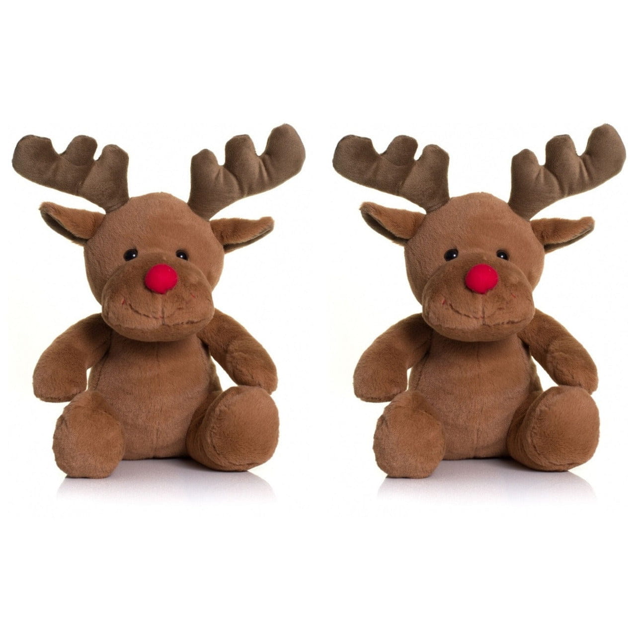Set van 2 pluche rendieren knuffel - 30 cm - kerst knuffel