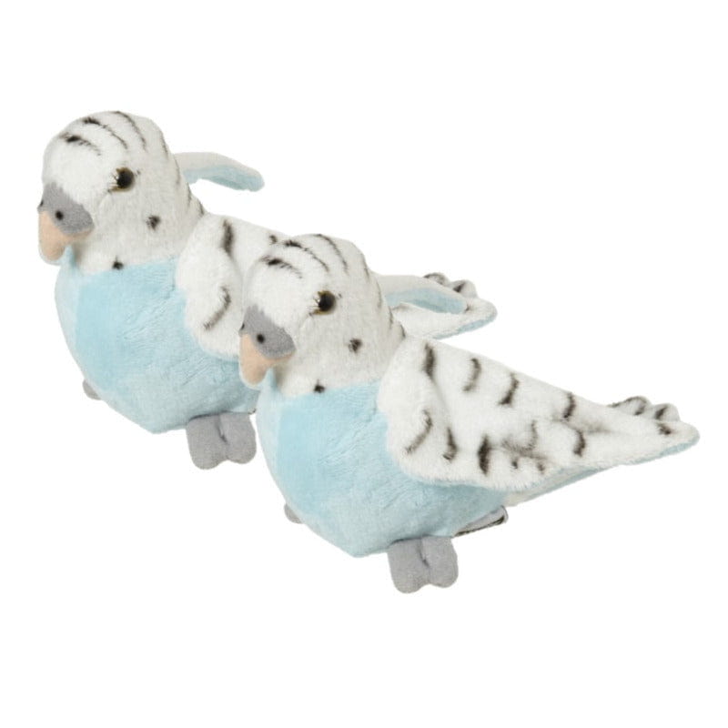 Nature Planet grasparkiet knuffel - pluche - 16 cm - blauw
