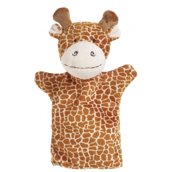 Nature Planet handpop giraffe - pluche - 23 cm - dierenknuffel