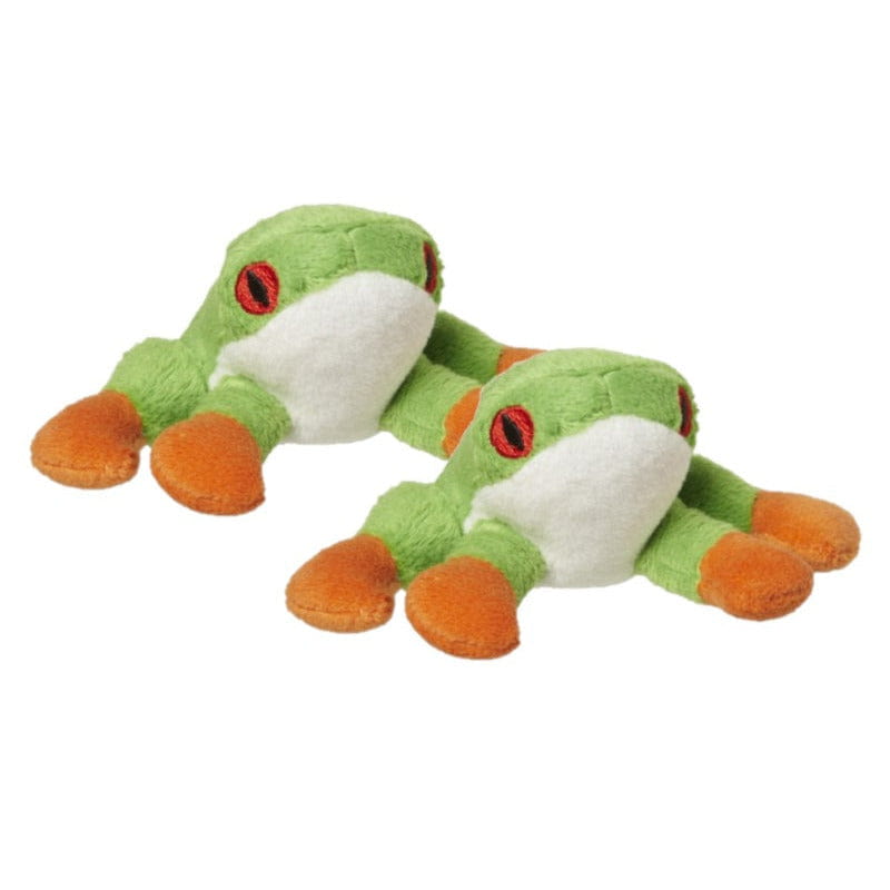 2x pluche boomkikker knuffel - 10 cm - kikker