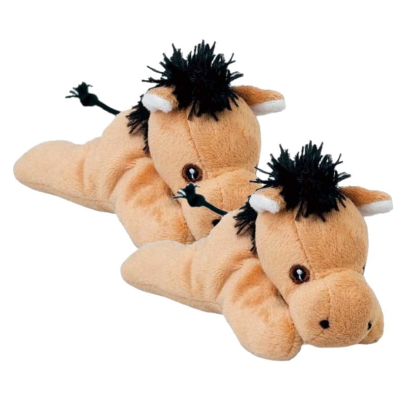 Nature Planet paardje - pluche - 13 cm - lichtbruin - knuffel