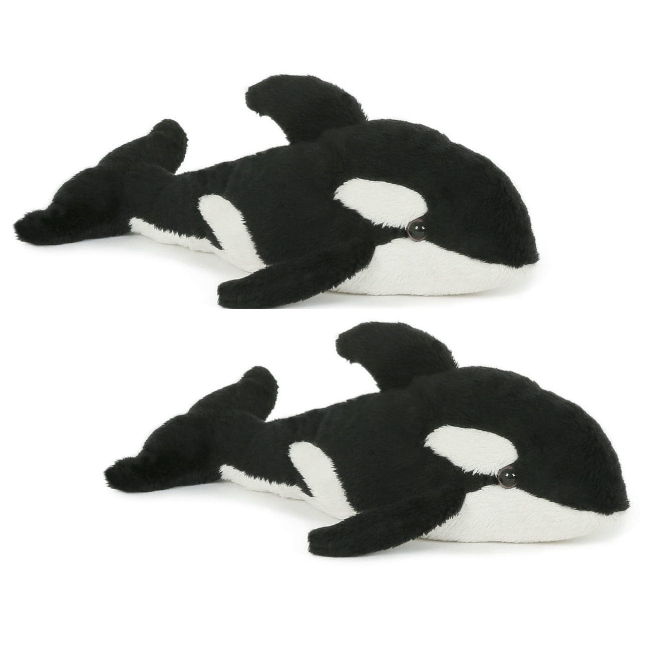 Pluche orka knuffel - 23 cm - zwart-wit - zeedieren knuffel