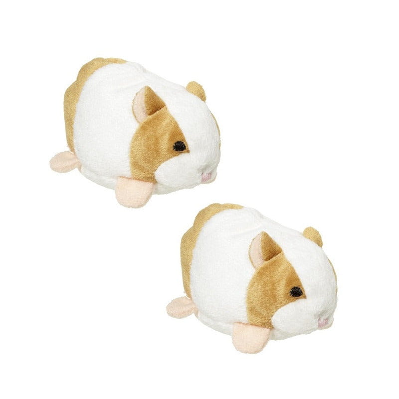 Nature Planet hamster knuffel - 2 stuks - pluche - 10 cm - speelgoed
