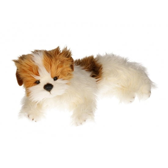 Carl Dick Yorkshire terrier knuffel - pluche - 42 cm - bruin/wit
