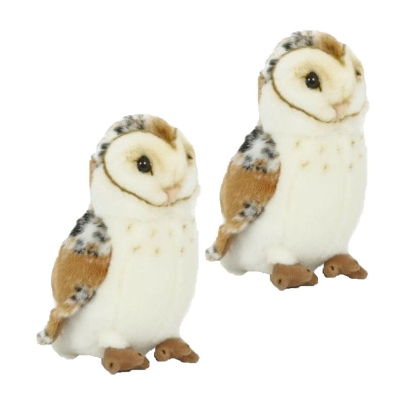 Kerkuil knuffel 2x - pluche - 20 cm - vogel knuffels