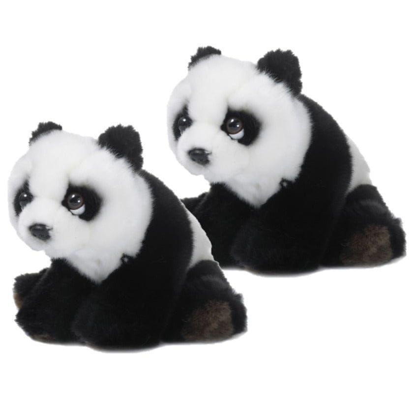 WNF pandabeer knuffel - pluche - 15 cm - panda - 2 stuks