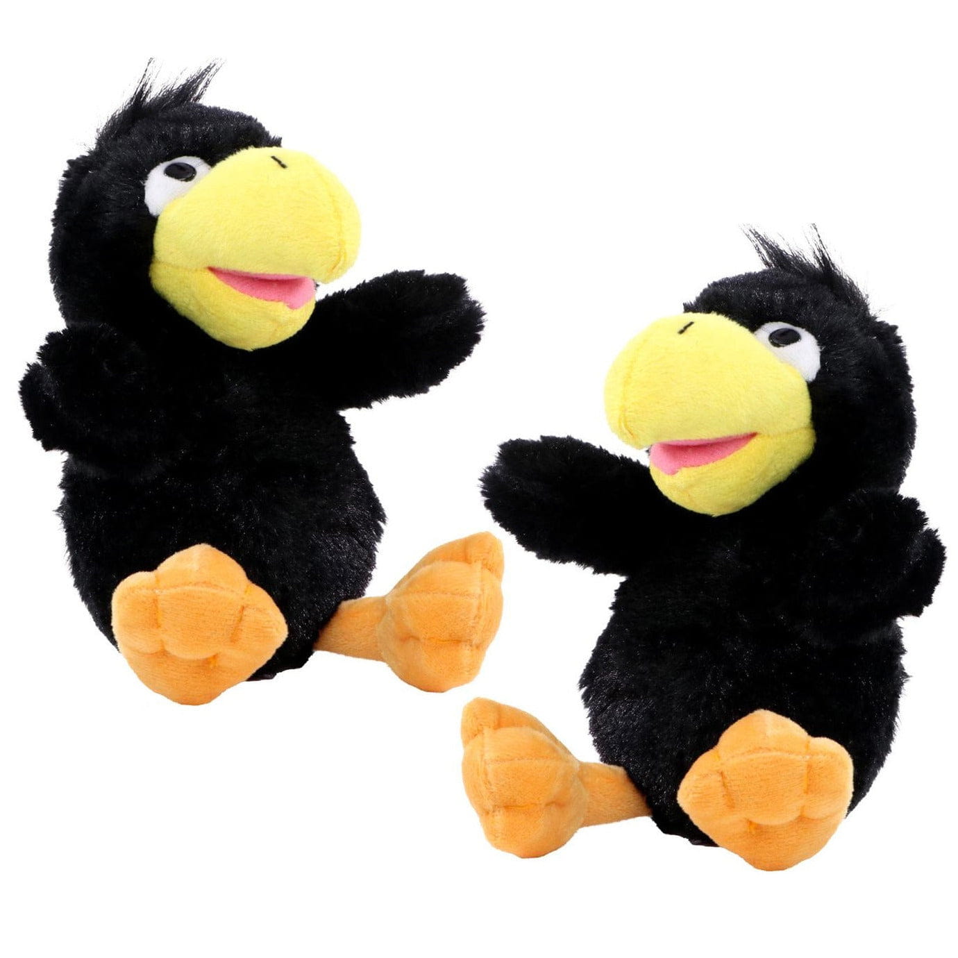 MBW kraai raaf knuffel - pluche - 21 cm - vogelknuffel
