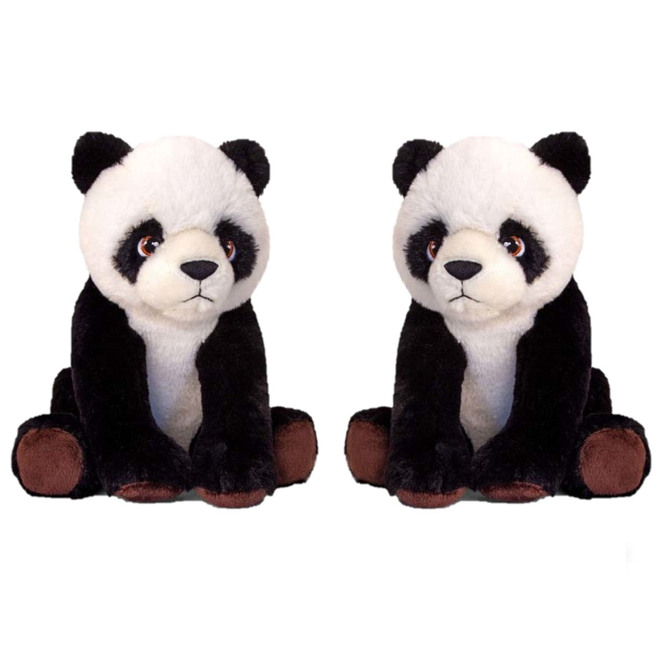 Keel Toys panda beer knuffel - pluche - 25 cm - 2 stuks