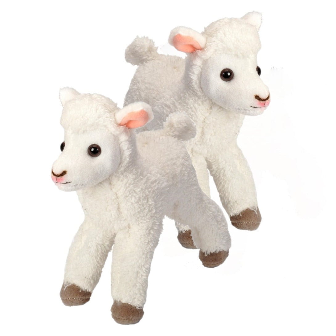 2x pluche schaapje lammetje knuffel - 20 cm - zacht