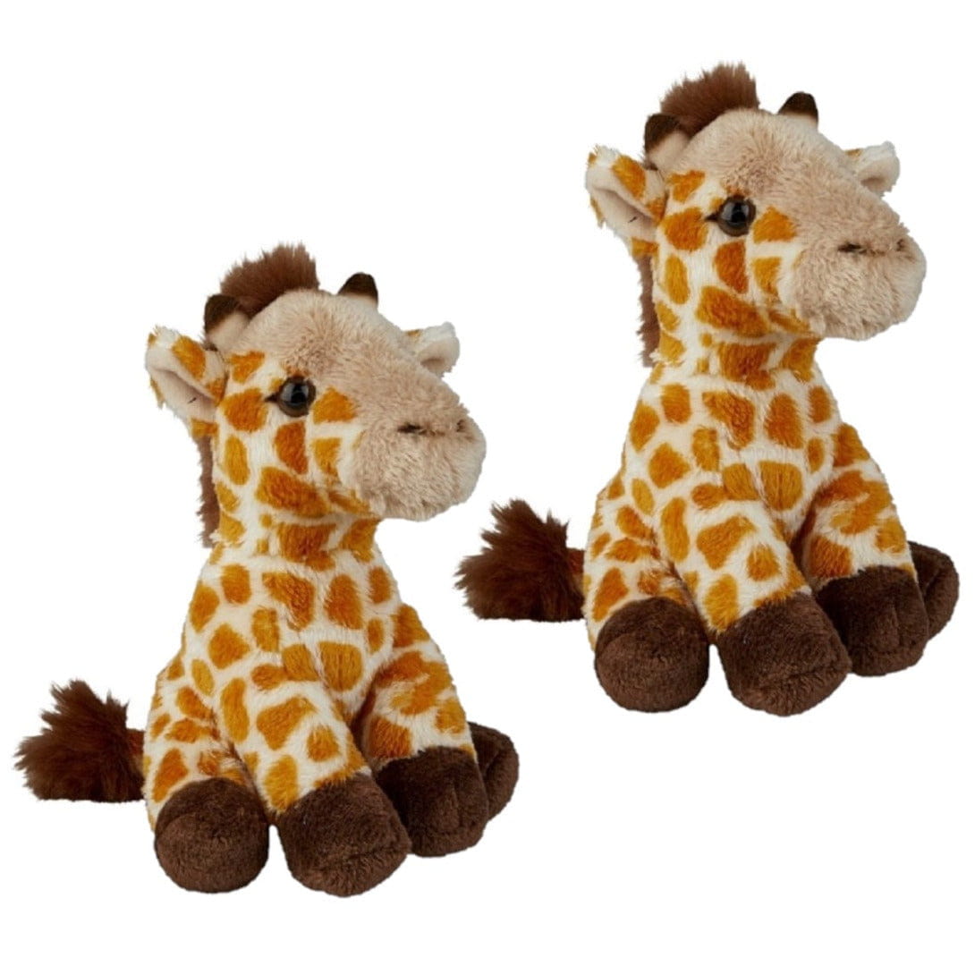 Ravensden giraffe knuffel - pluche - 15 cm - 2 stuks