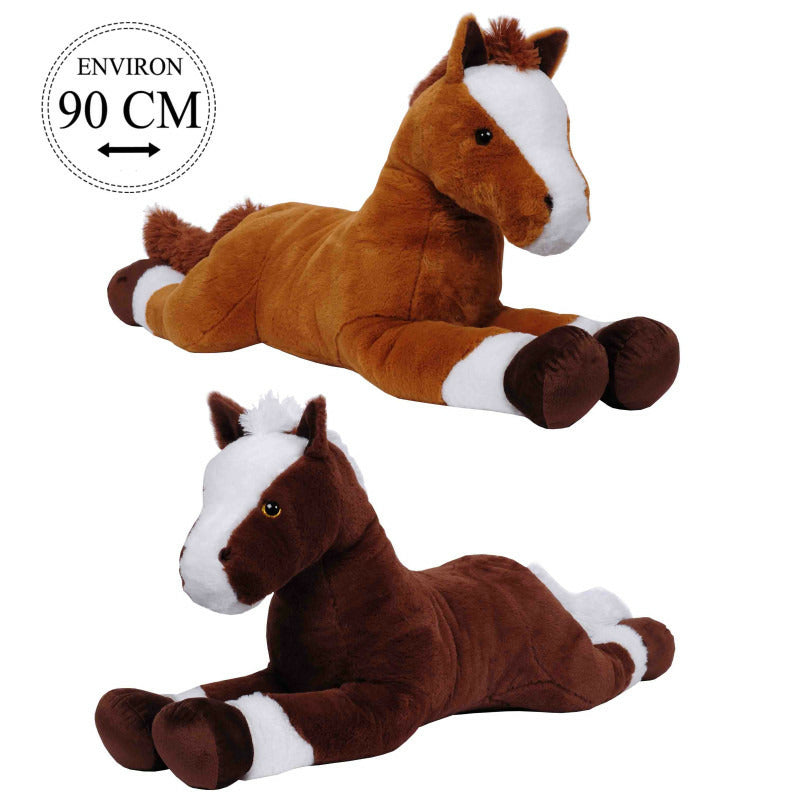 Pluche koe - bruin - 30 cm - boerderij knuffel