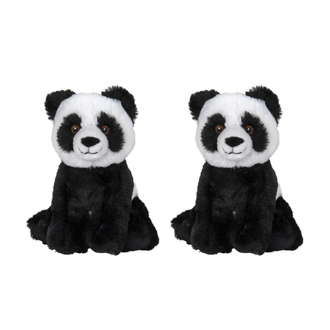 Nature Planet panda knuffel - pluche - 16 cm - knuffelbeer - speelgoed