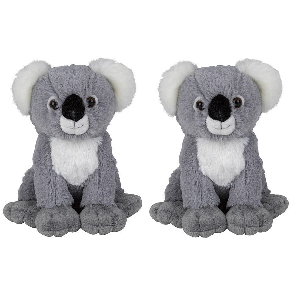 Koala knuffels 2-pack - pluche - 19 cm - met klittenband