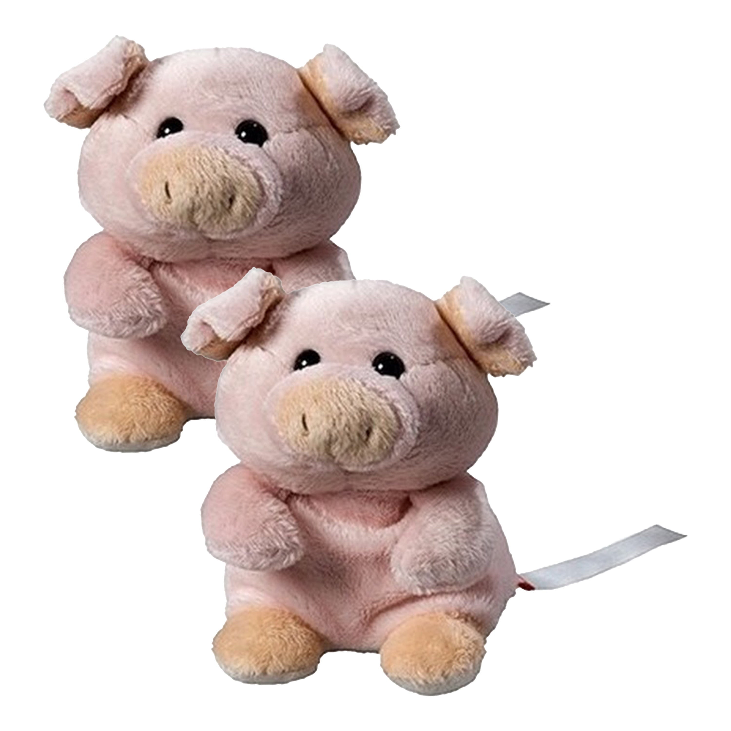 Schmoozies varken knuffel - pluche - 11 cm - boerderijdier