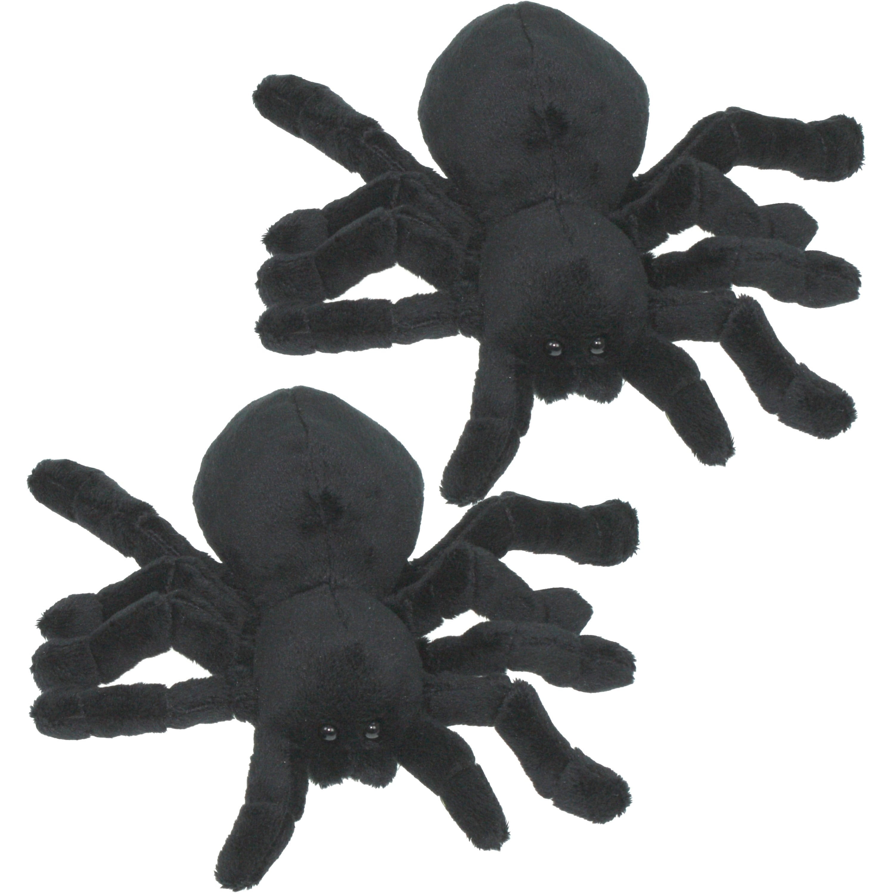 Pluche tarantula spin - 2 stuks - 20 cm - knuffeldier - speelgoed