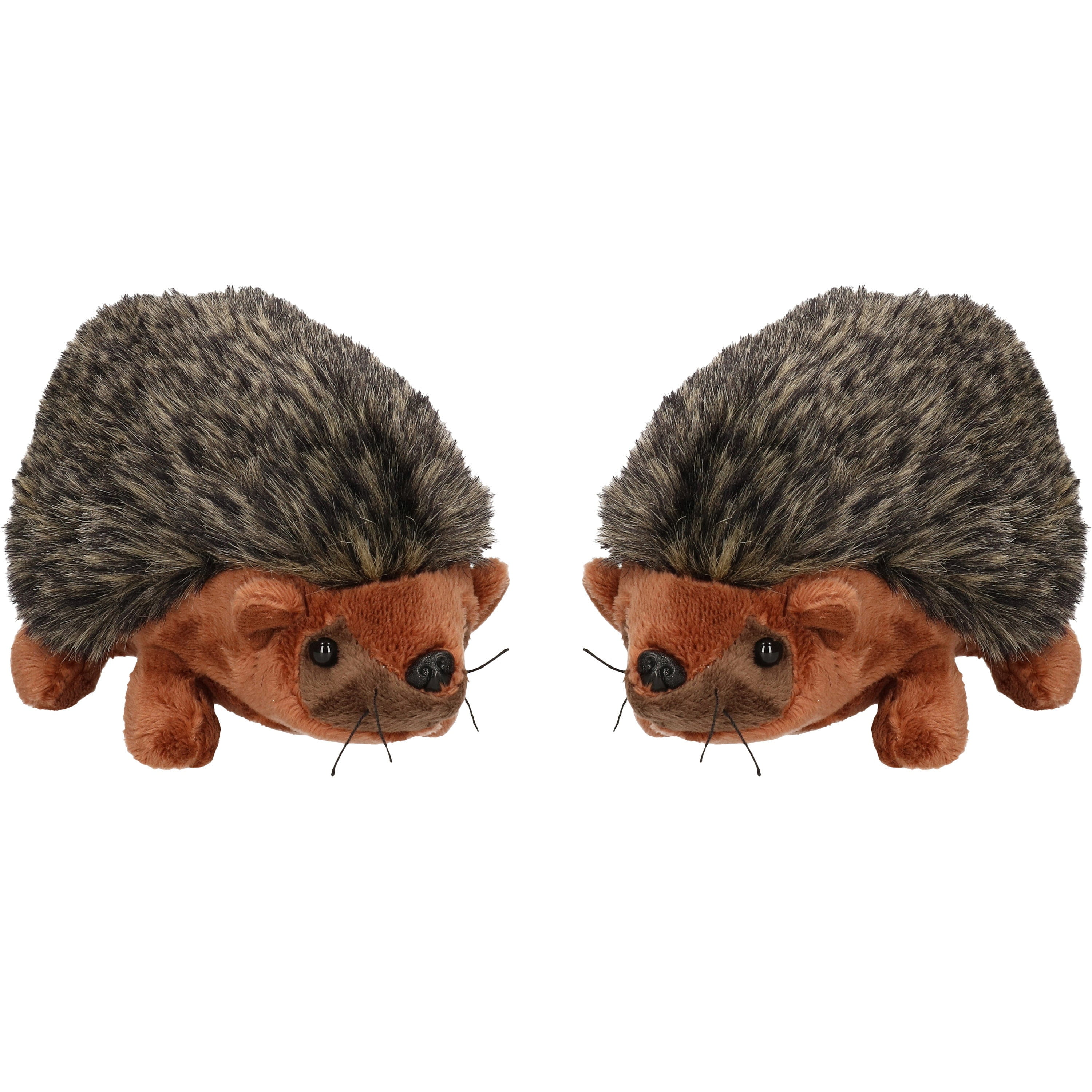 Set van 2 pluche egel knuffels - 17 cm - dierenknuffels