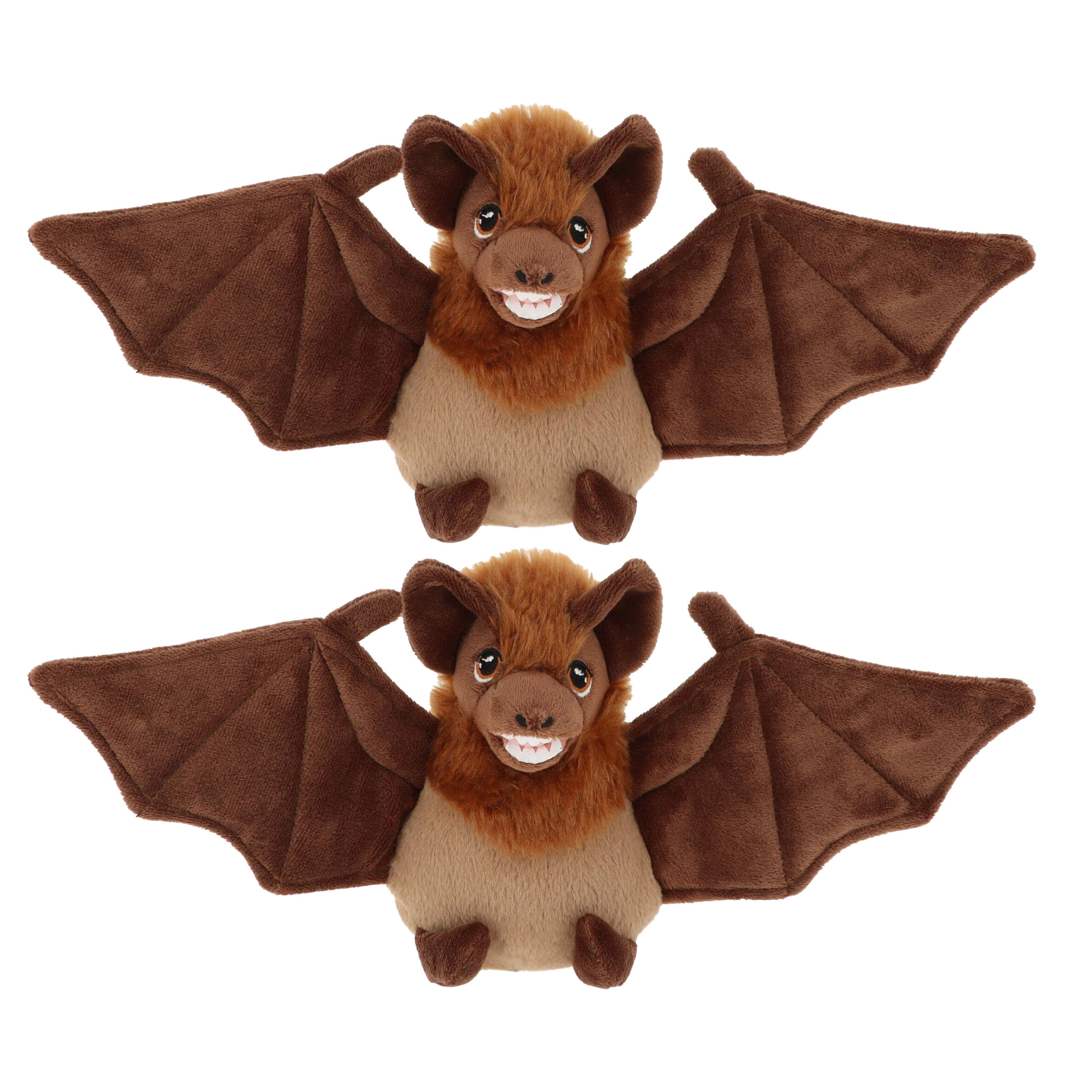 Keel Toys vleermuis knuffel - pluche - bruin - 15 cm