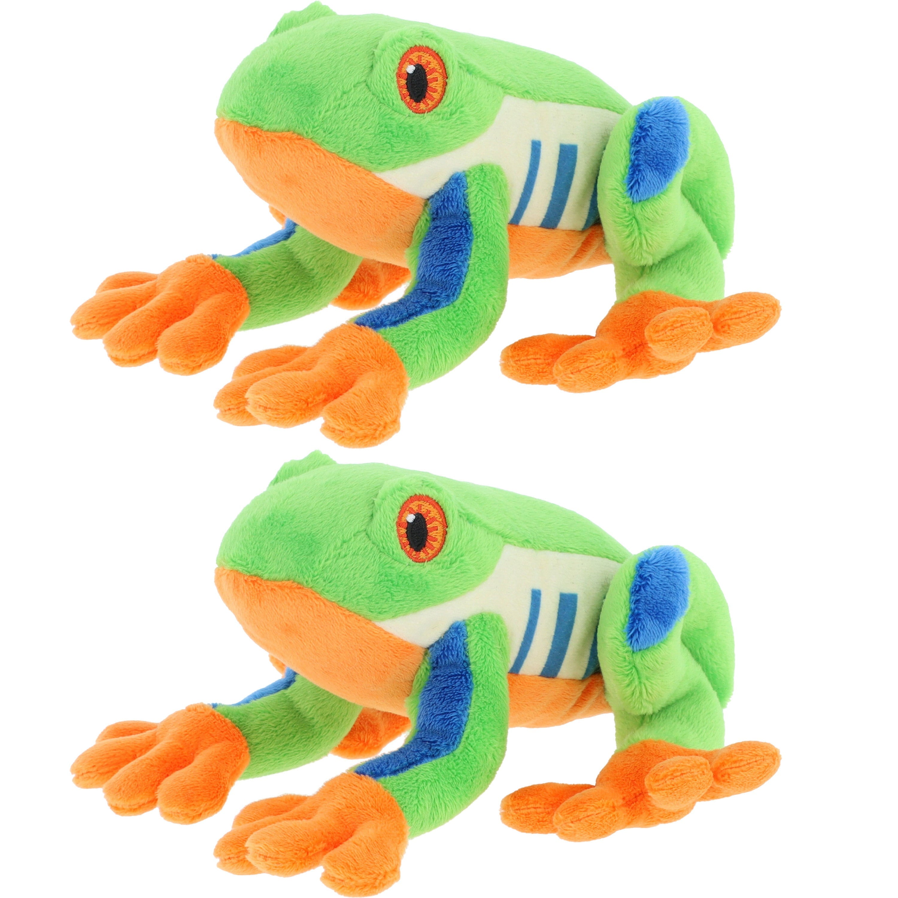 Keel Toys boomkikker knuffel - pluche - 2 stuks - 15 cm