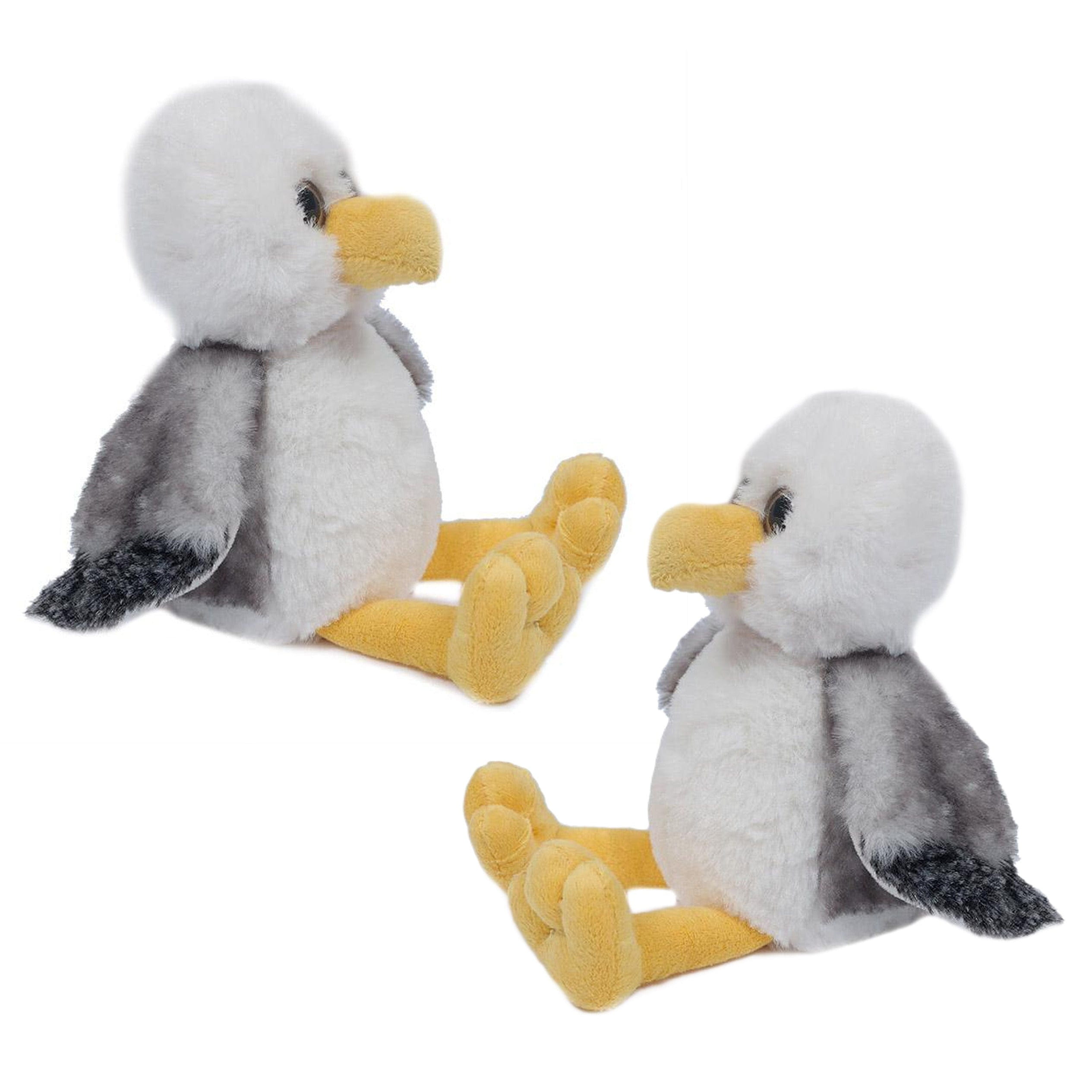 Meeuw knuffel - pluche - 16 cm - 2 stuks - vogels - zacht