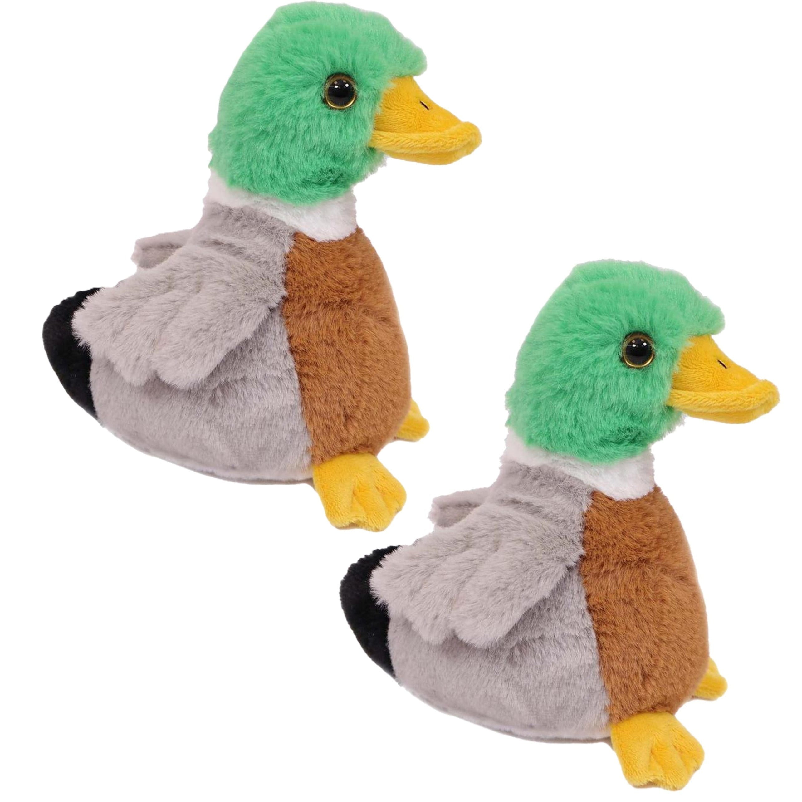 Wilde eend knuffel - pluche - 16 cm - kleurenmix
