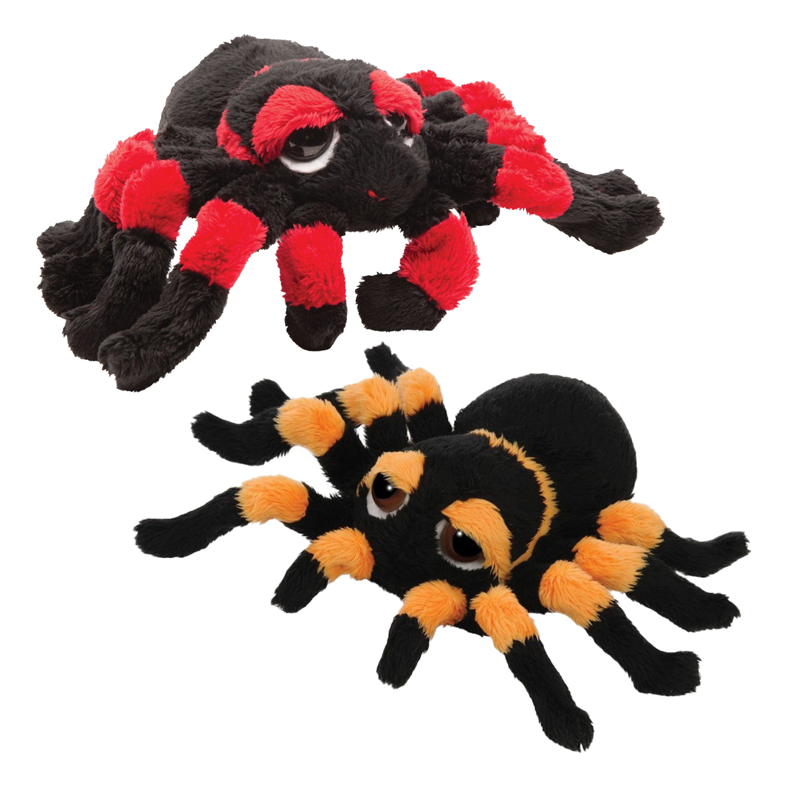Pluche spin knuffel 2 stuks - tarantula - 22 cm - speelgoed