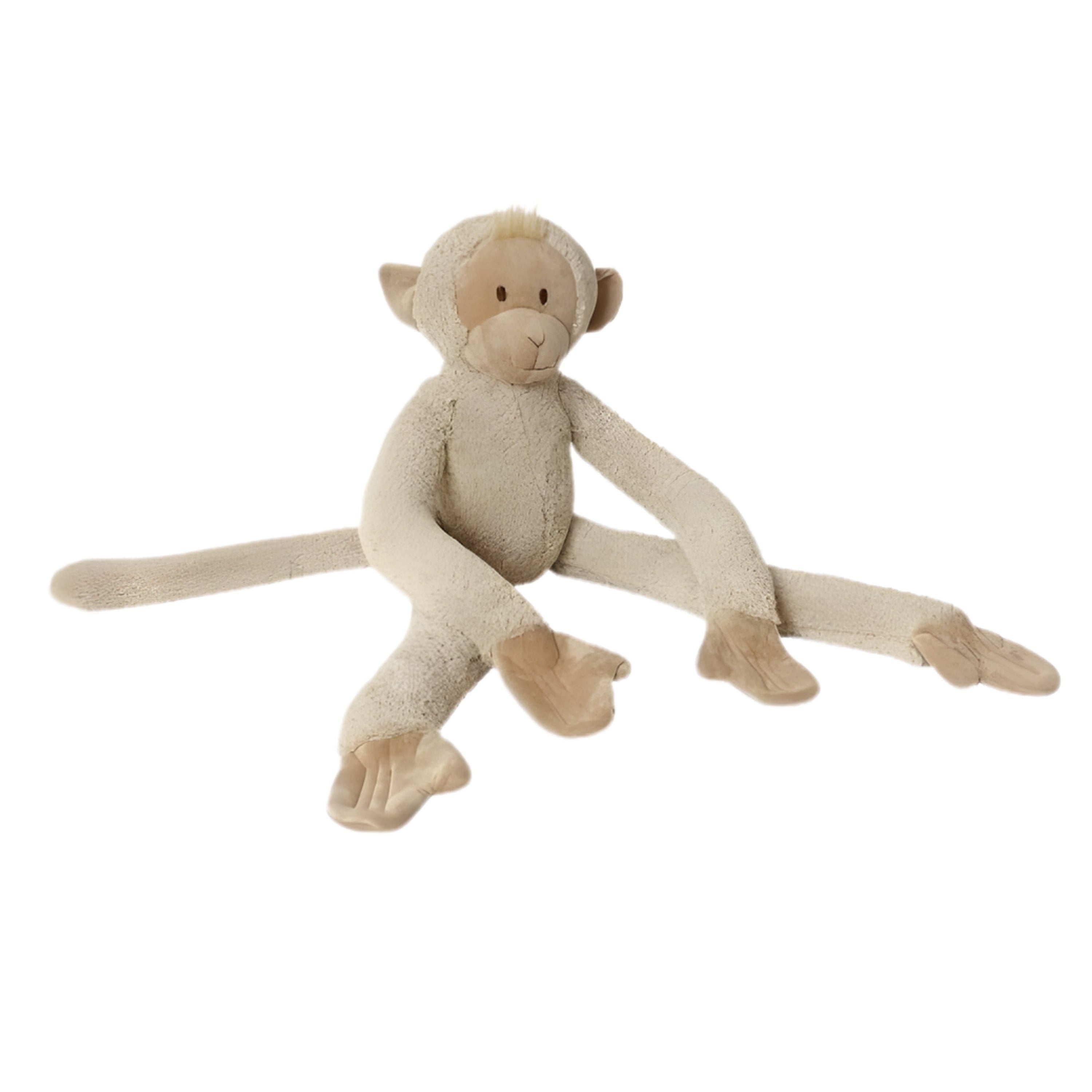 Happy Horse aap knuffel - beige - pluche - 85 cm
