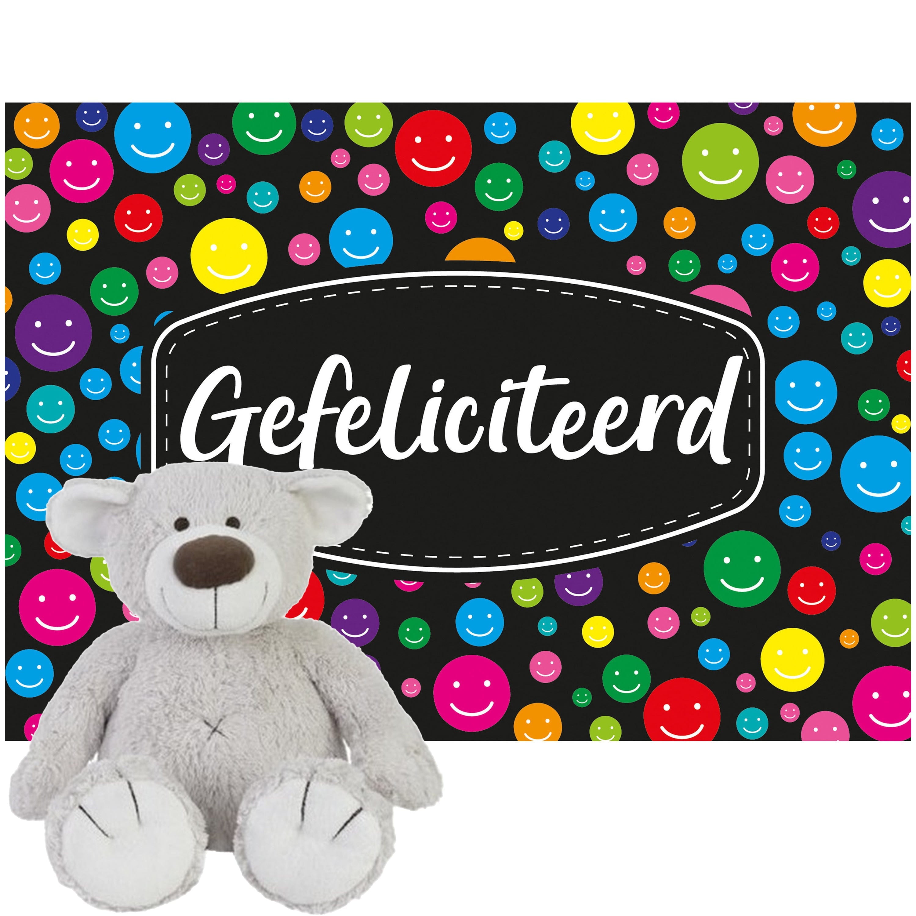 Happy Horse Baggio beer knuffel - pluche - 22 cm - met kaart