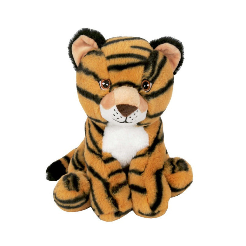 Knuffeldier tijger Missy - pluche - lichtbruin - 23 cm