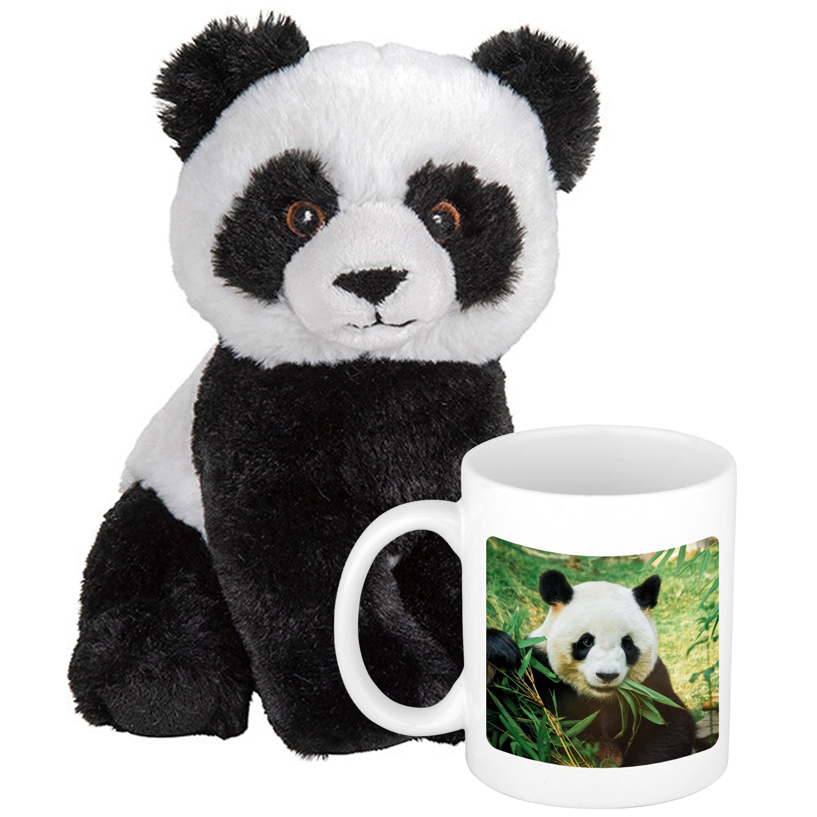 Panda knuffel 19 cm - drinkbeker - cadeauset kind