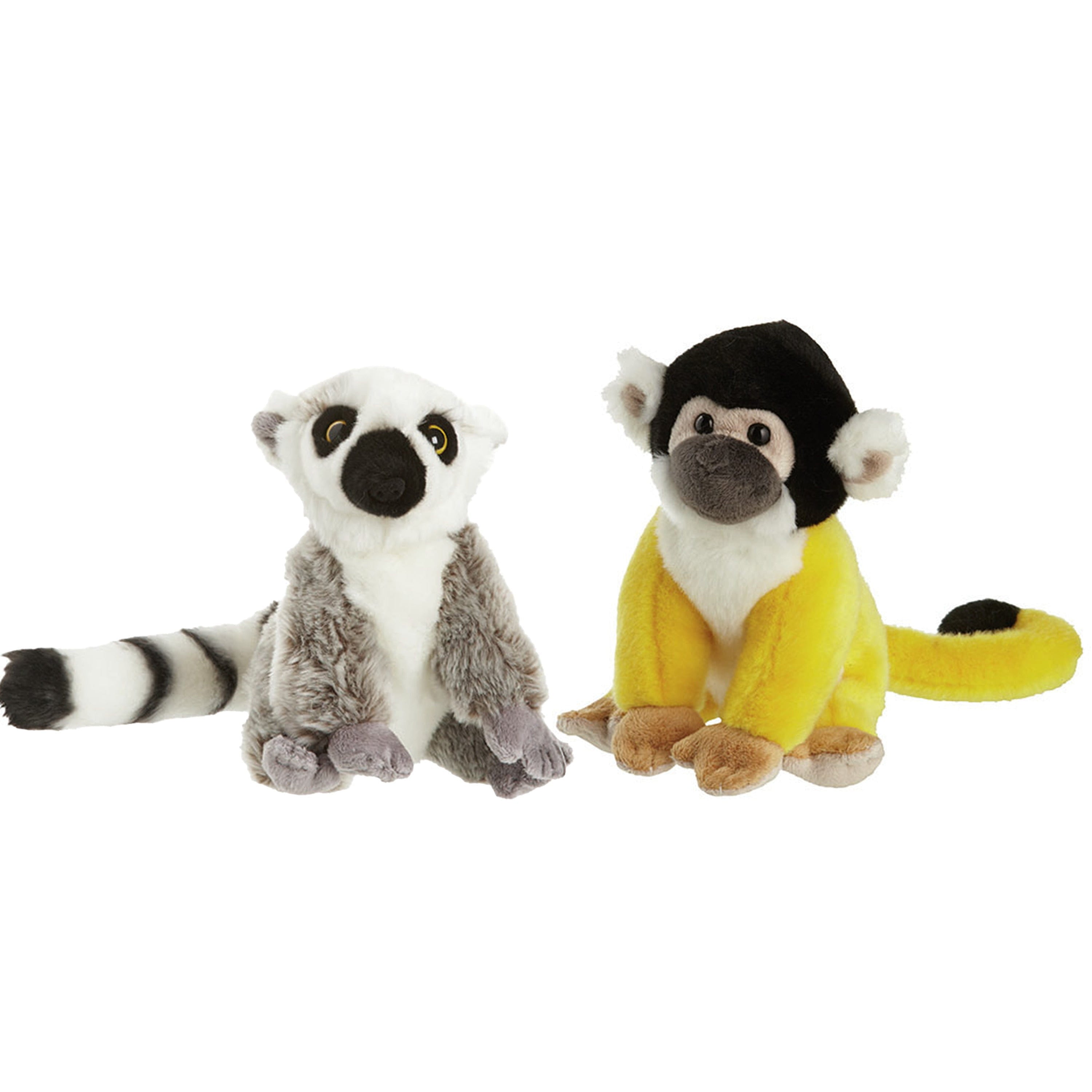 Apen serie knuffels - pluche - 2 stuks - 18 cm