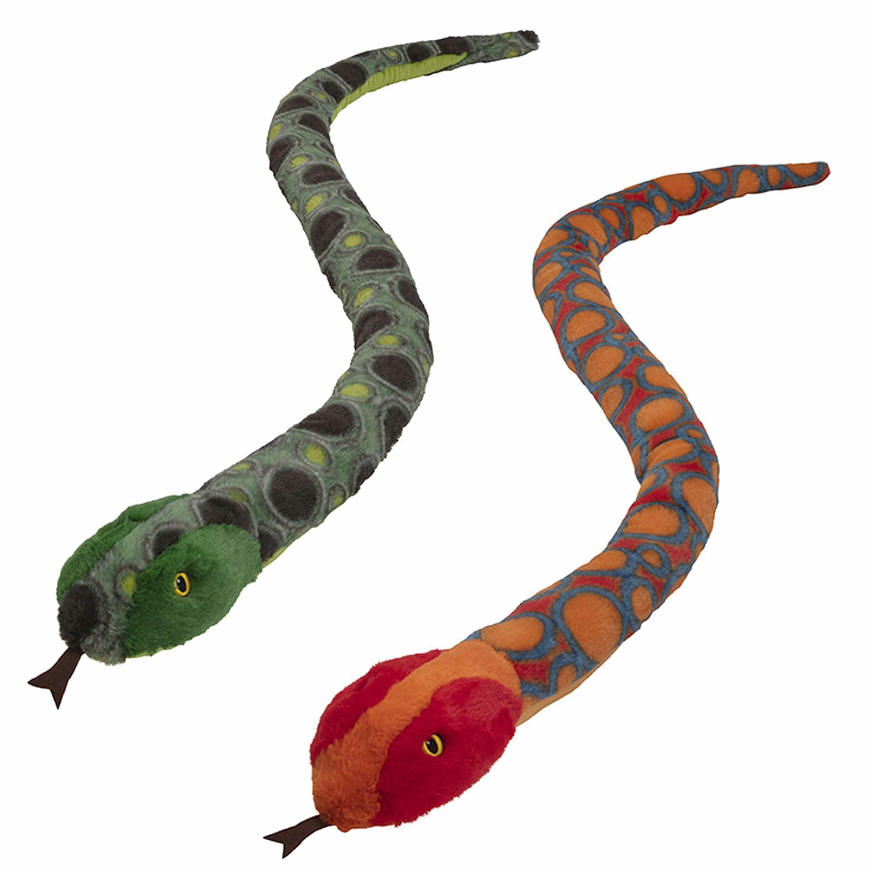 Pluche slangen knuffel - 2 stuks - 150 cm - dierenspeelgoed
