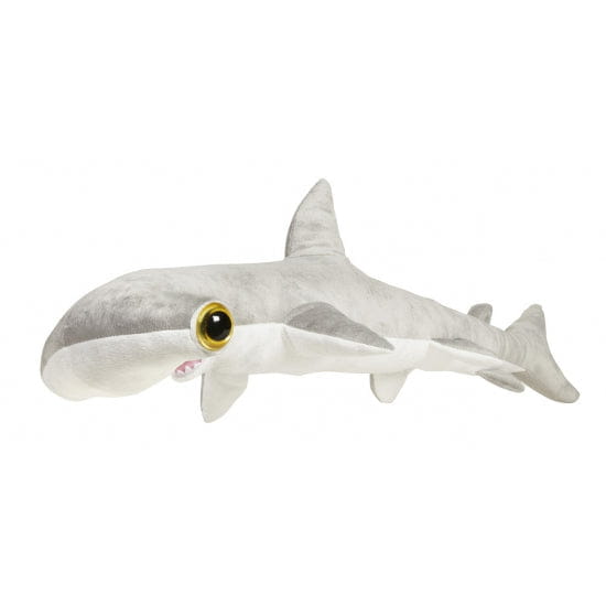 Nature Planet hamerhaai knuffel - pluche - 110 cm - grijs