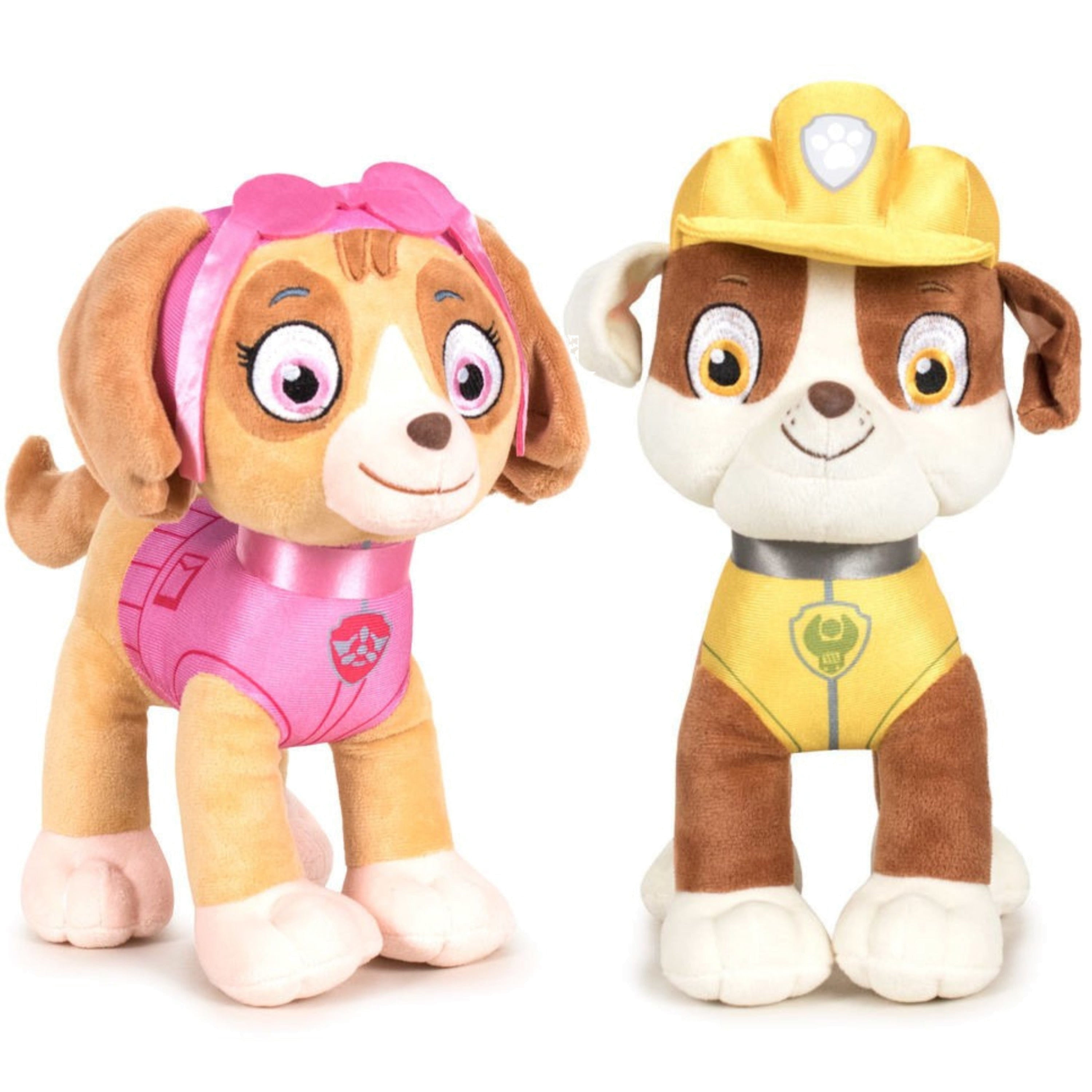 Paw Patrol knuffelset Skye en Rubble - pluche - 19 cm