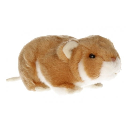 Pluche hamster knuffel - 18 cm - zacht speelgoed - knaagdiertje