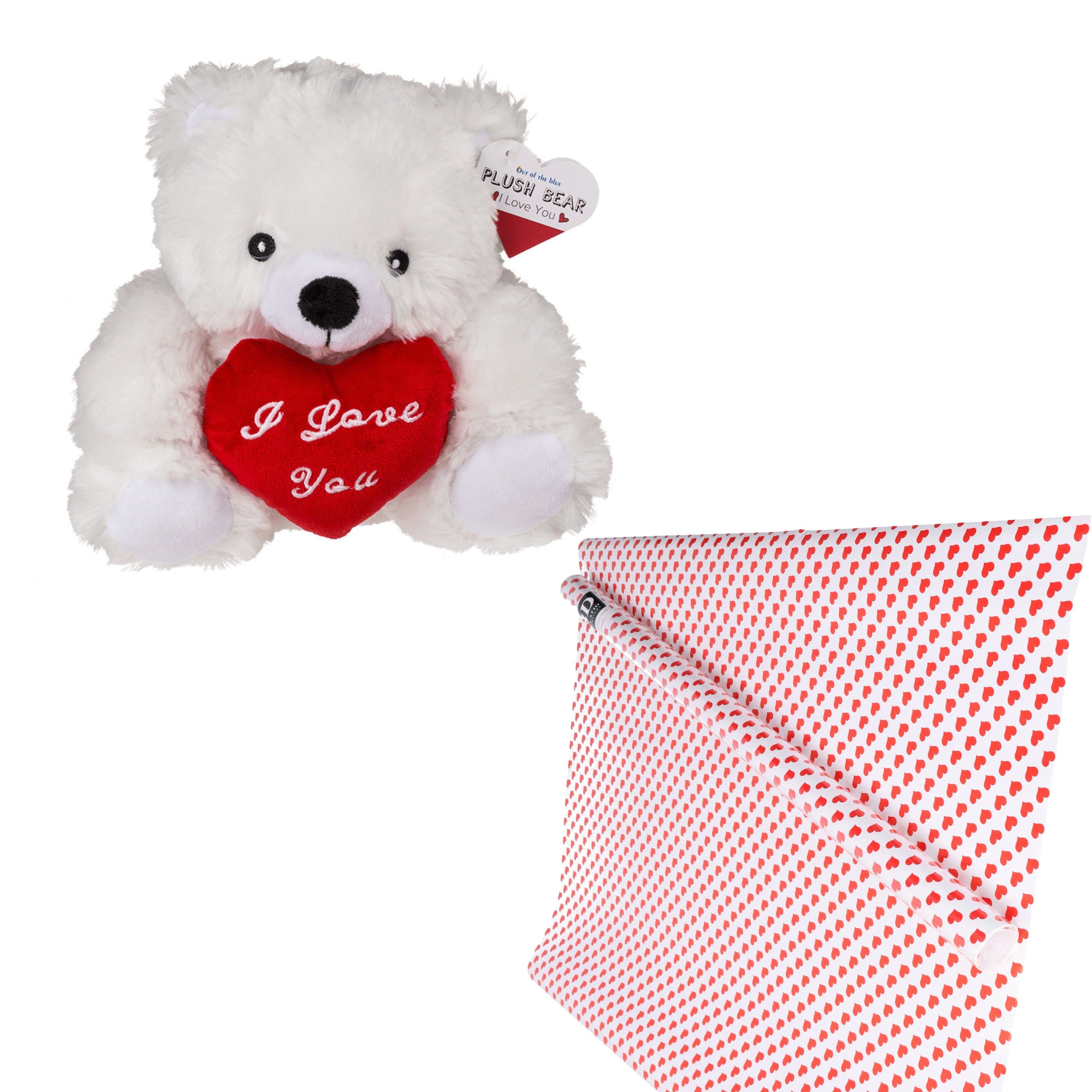 Valentijn cadeaupakket - knuffelbeer - hartjes - cadeau