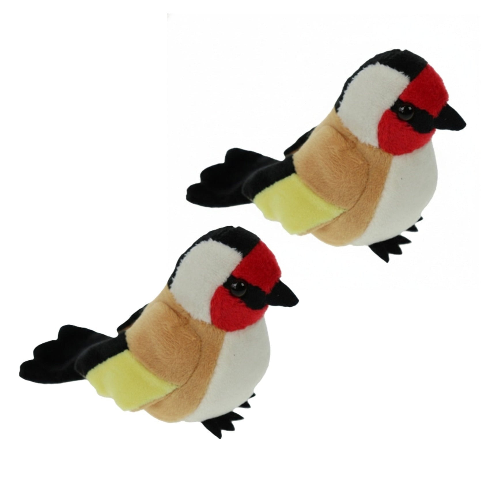Putter vogel knuffel - pluche - 12 cm - distelvink - vogels