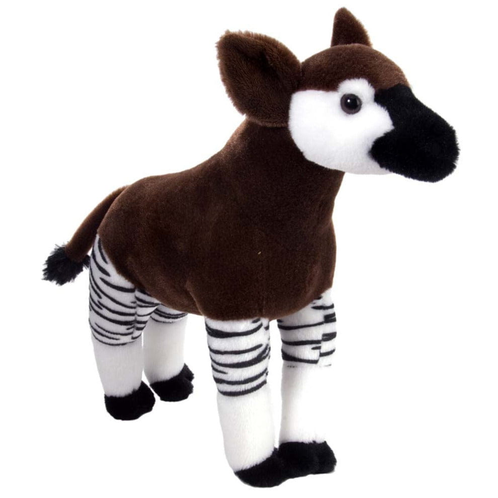 Wild Republic okapi knuffel - pluche - 30 cm - staand - Afrikaanse dieren - knuffeldier
