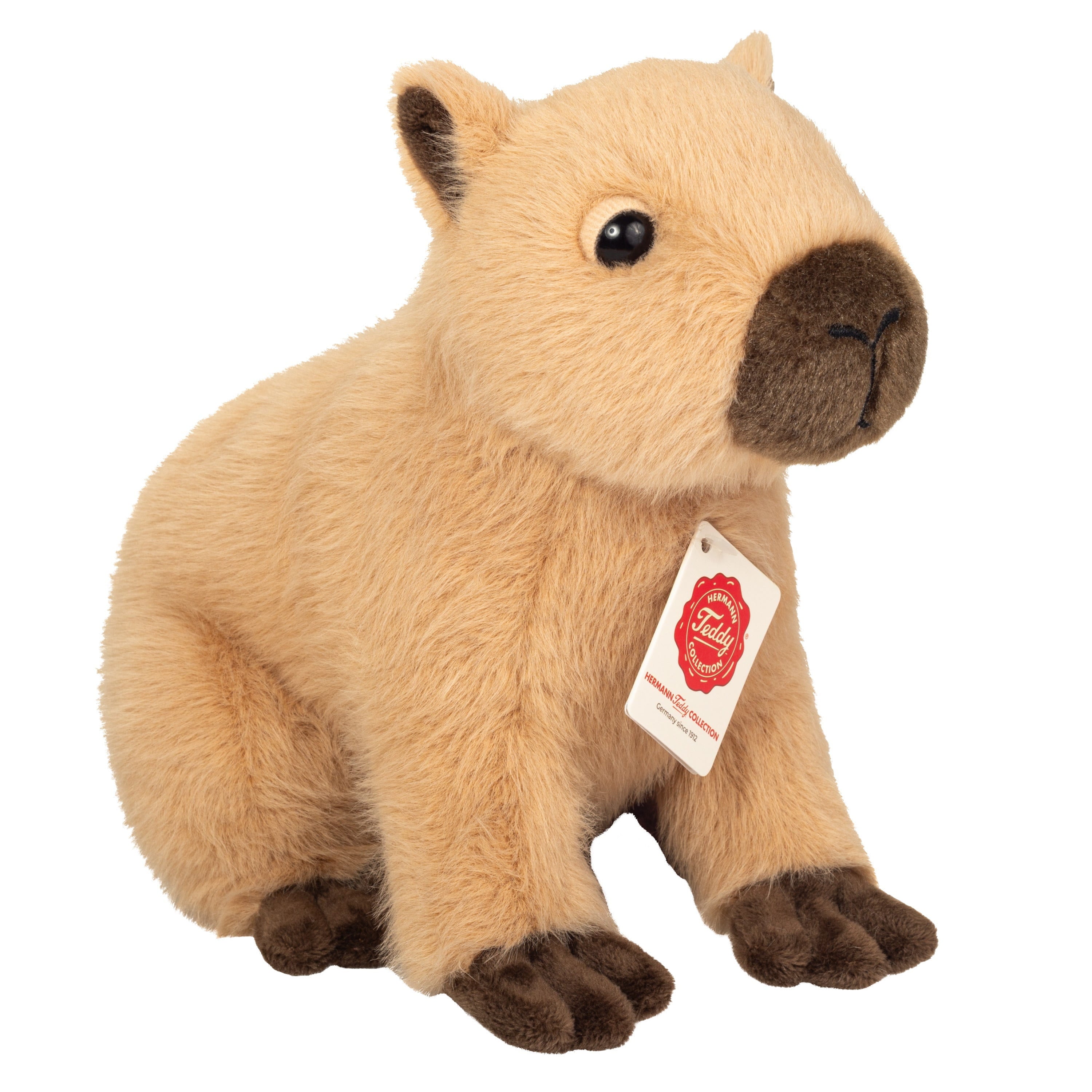 Capibara knuffel - zachte pluche - lichtbruin - 25 cm