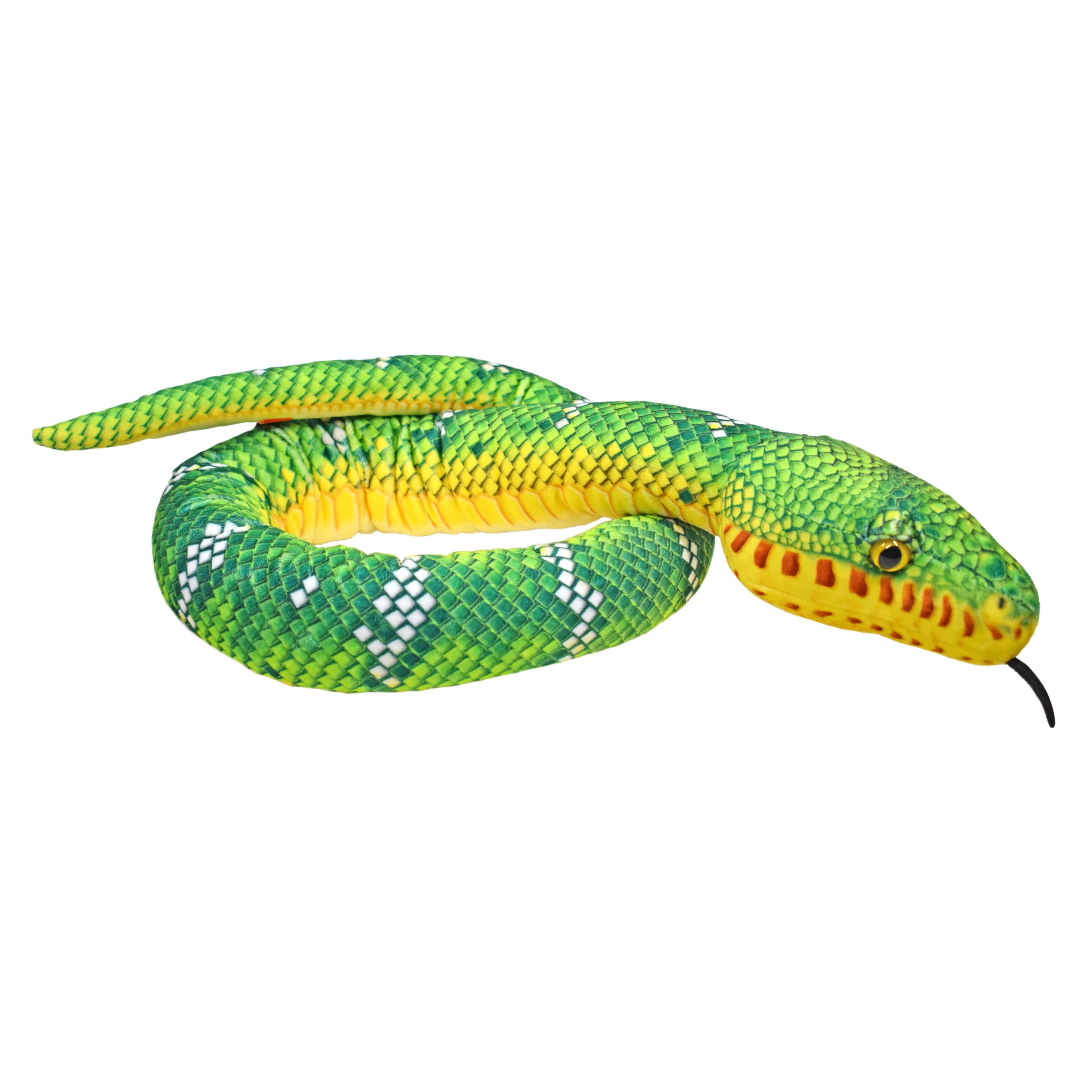 Wild Republic boomslang knuffel - pluche - 137 cm - groen - reptielen - slangen