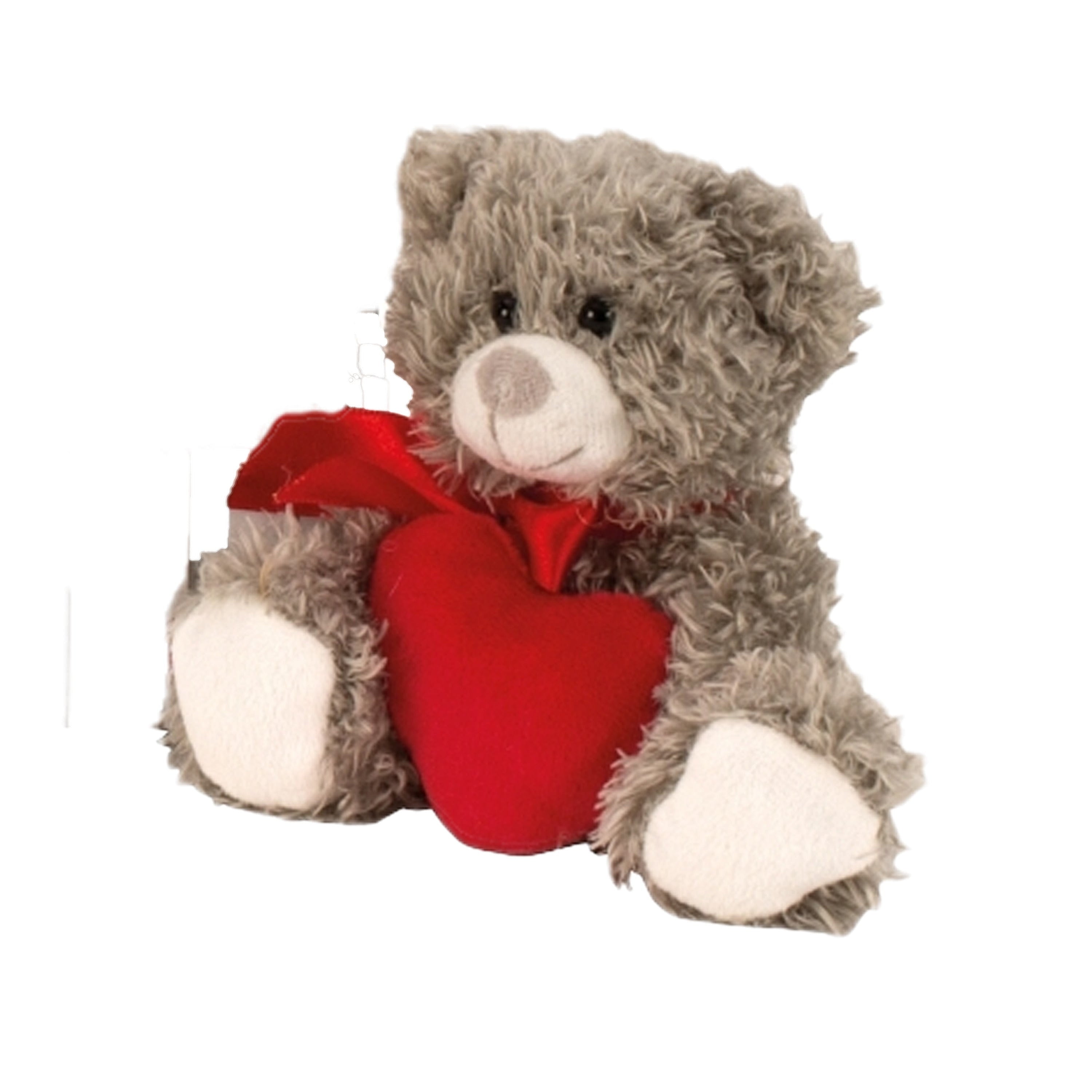 Melodesign knuffelbeer - grijs - 12 cm - pluche cadeau