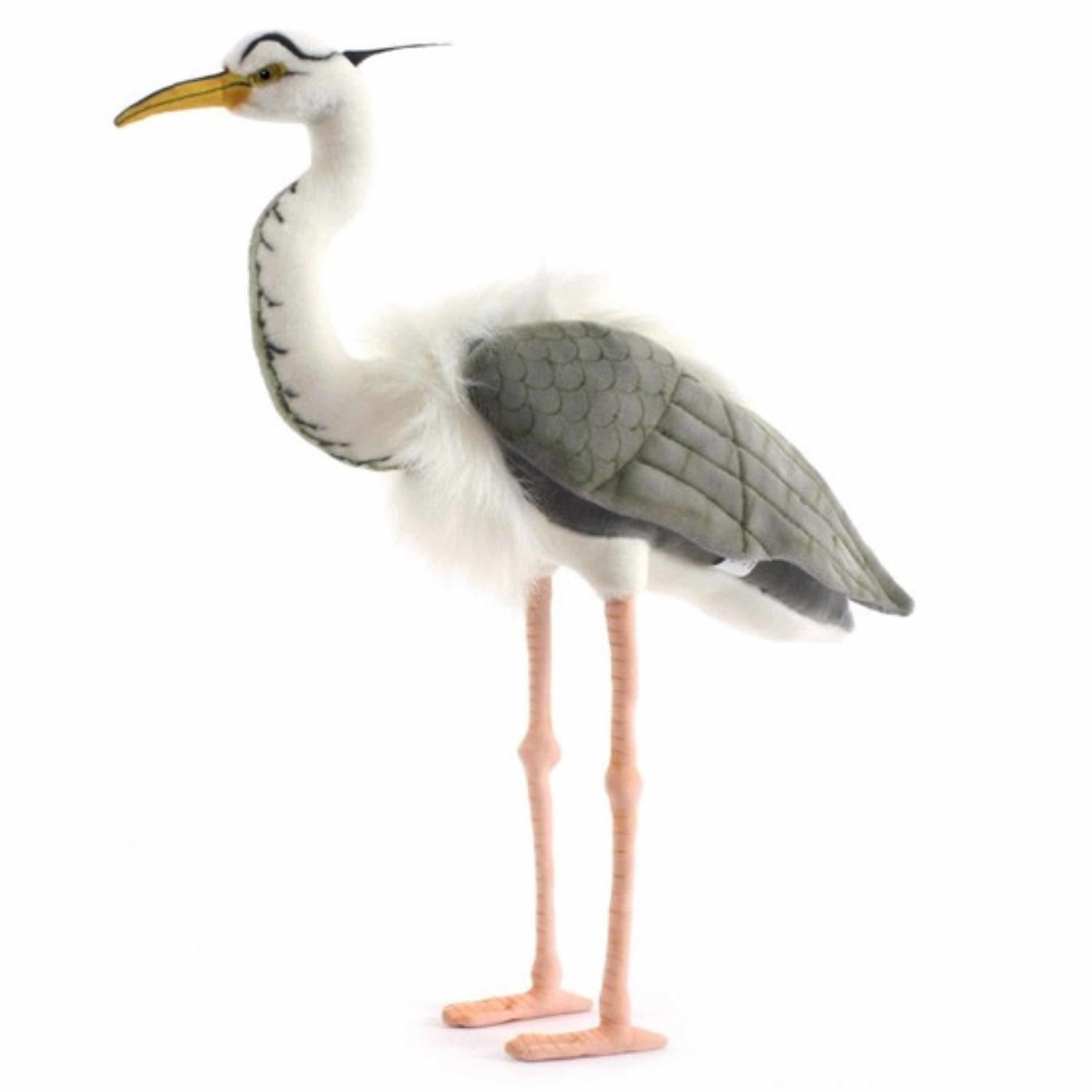Hansa reiger knuffel - pluche - 70 cm - vogelknuffel - decoratie