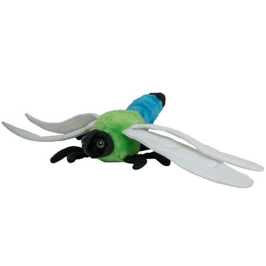 Nature Planet libelle knuffel - pluche - groen/blauw - 20 cm