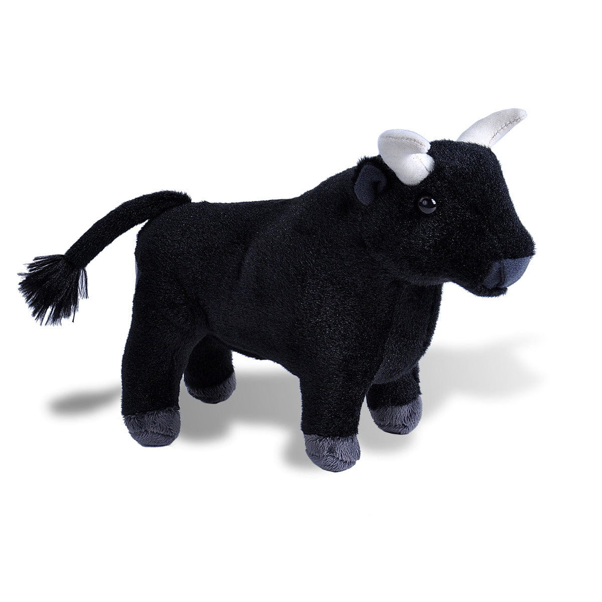 Wild Republic Spaanse stier knuffel - pluche - zwart - 20 cm