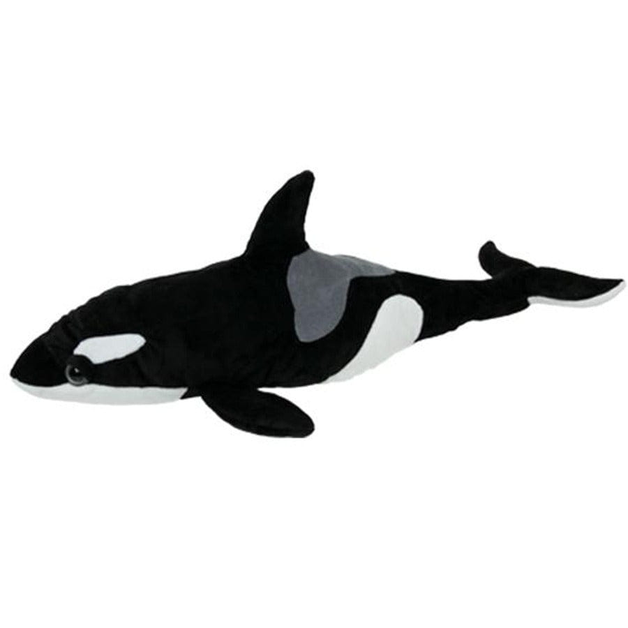 Nature Planet orka knuffel - pluche - zwart/wit - 54 cm