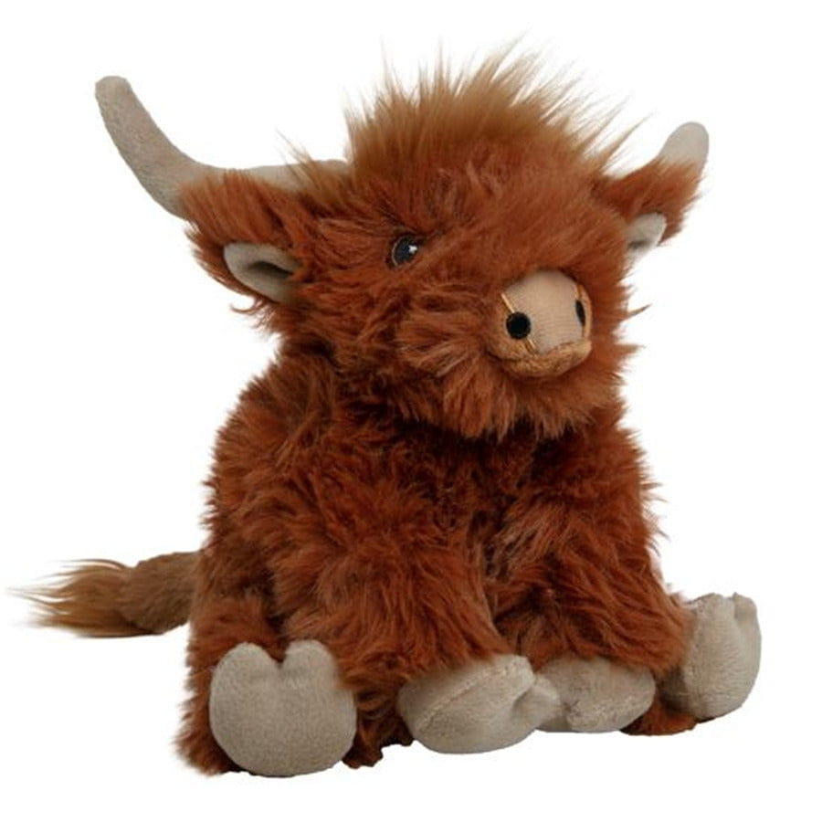 Nature Planet Schotse hooglander koe knuffel - pluche - 17 cm - bruin