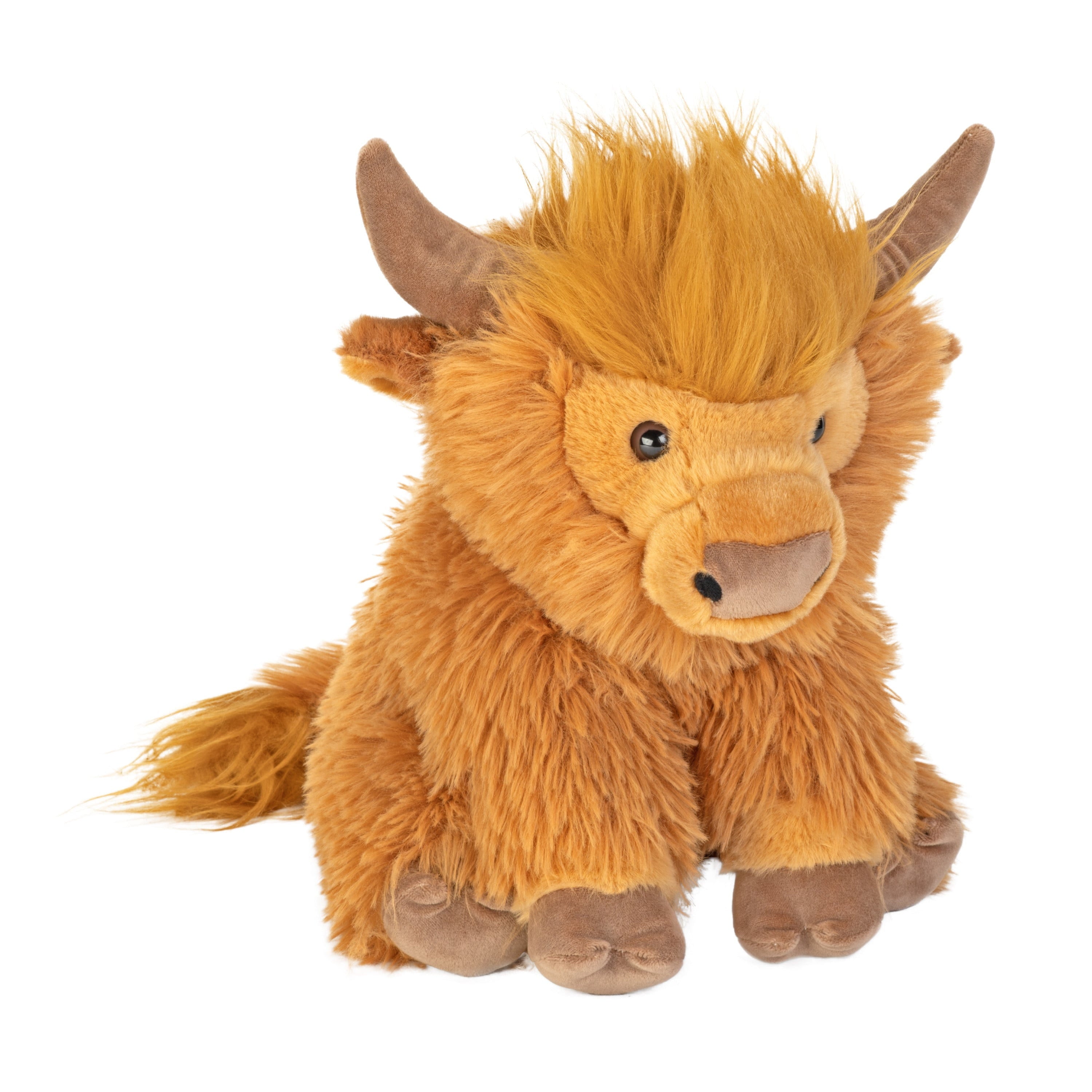 Wild Republic Schotse hooglander koe knuffel - pluche - 30 cm - bruin
